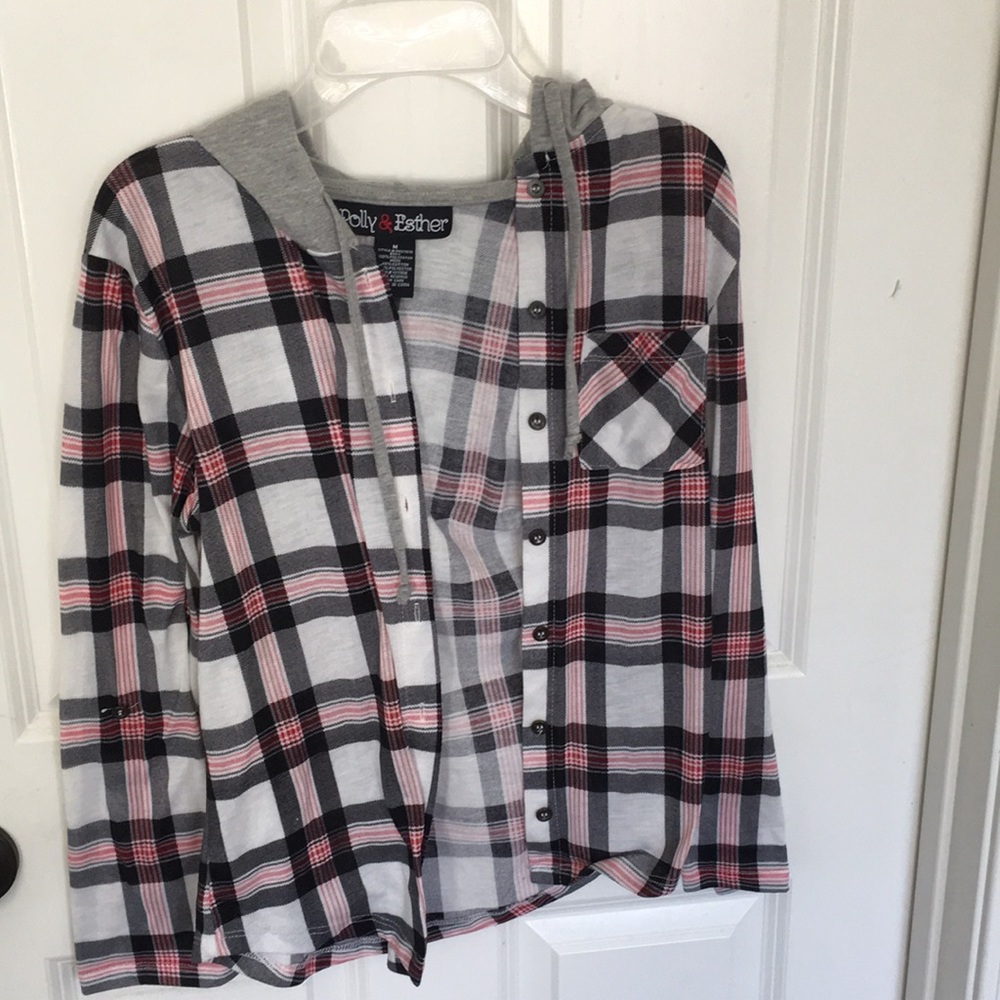 Flannel with hoodie